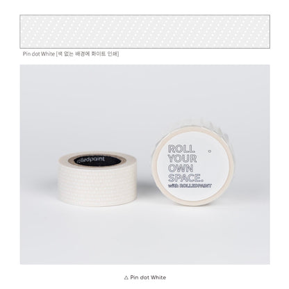 韓國 Rolledpaint 紙膠帶 - White Pattern 純白圖騰