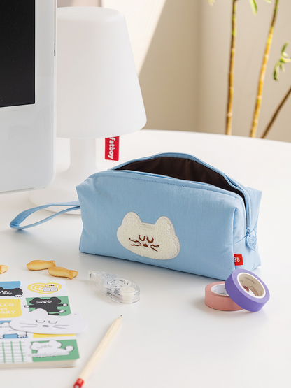 韓國Romane Mogry 貓咪 大容量 Pens Pocket Case - 4 色選擇  * [預購貨品，下單後14天出貨]