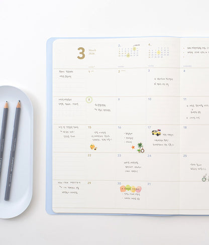 韓國 Full Design 2026  Pastel Souffle Schedule  系列 — A4 Size, 月+週計劃 [預購貨品，下單後14天出貨]