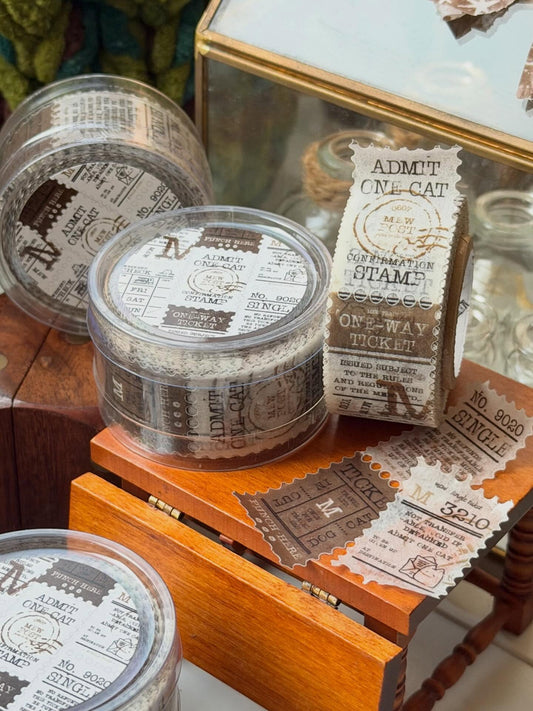 韓國Mewmewbeam 復古郵票紙膠帶 （郵票形狀）加長十米版