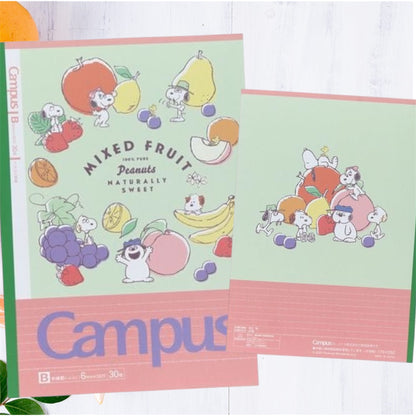Snoopy x Campus 美食系列橫線筆記本套裝 - 一套5 入* [預購貨品，下單後14天出貨]