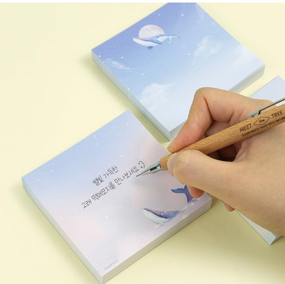 韓國雲彩鯨魚便條簿 - 4 款選擇* [預購貨品，下單後14天出貨]