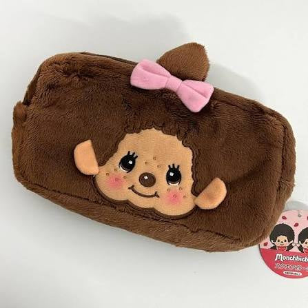 新品自動9 折‼️日本Monchichi 毛毛長形收納包 - 兩款選擇 [預購貨品］