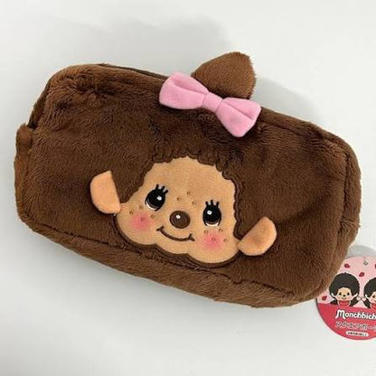 新品自動9 折‼️日本Monchichi 毛毛長形收納包 - 兩款選擇 [預購貨品］