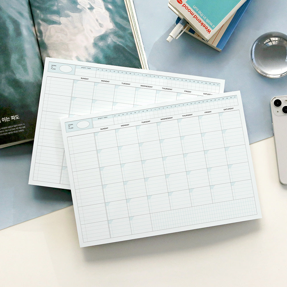 韓國Iconic A4 Monthly Schedule Pad - 50 張
