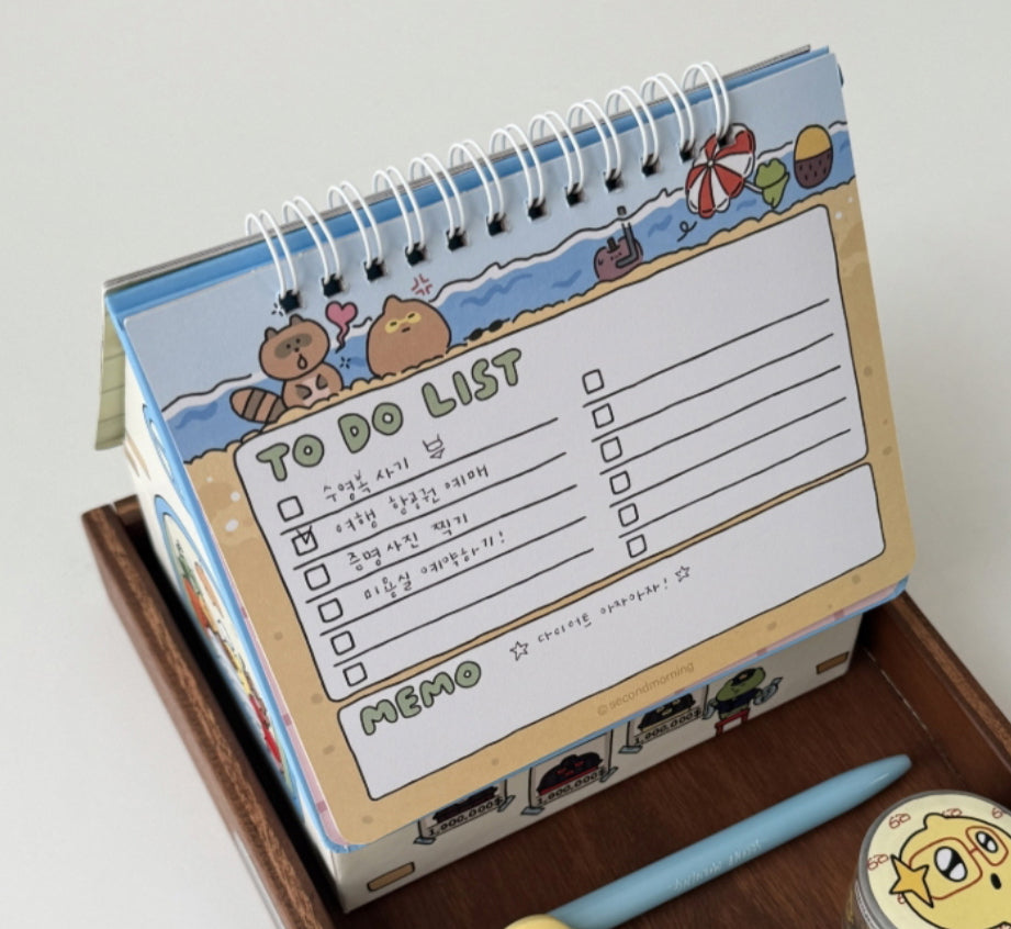 韓國Second Morning 檸檬屋仔月曆收納箱2 合1  (預購貨品，下單後14天出貨)