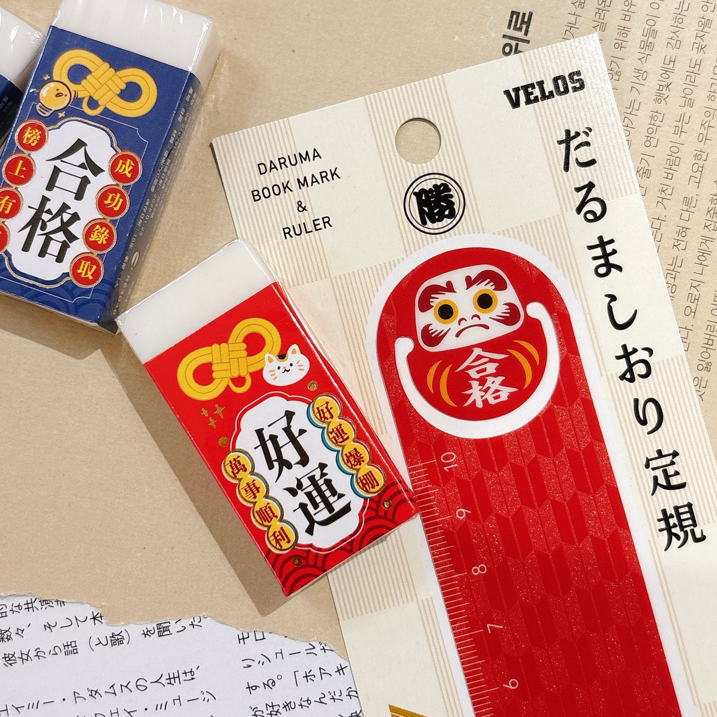 日本達摩10cm Bookmark 間尺 - 合格/必勝
