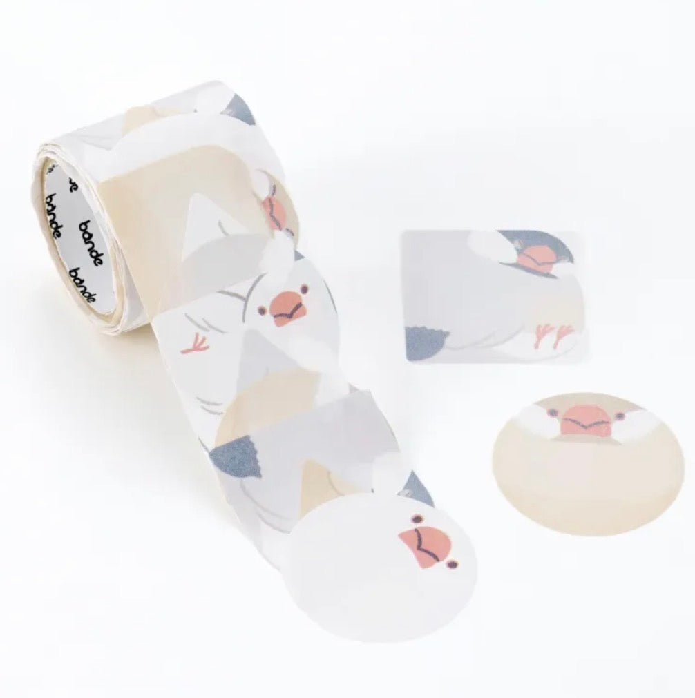 日本bande可書寫和紙貼紙 - 肥肥的文鳥們