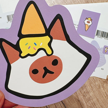 韓國插畫家썸켓츠心意卡系列 - 芒果雪糕🍦貓咪