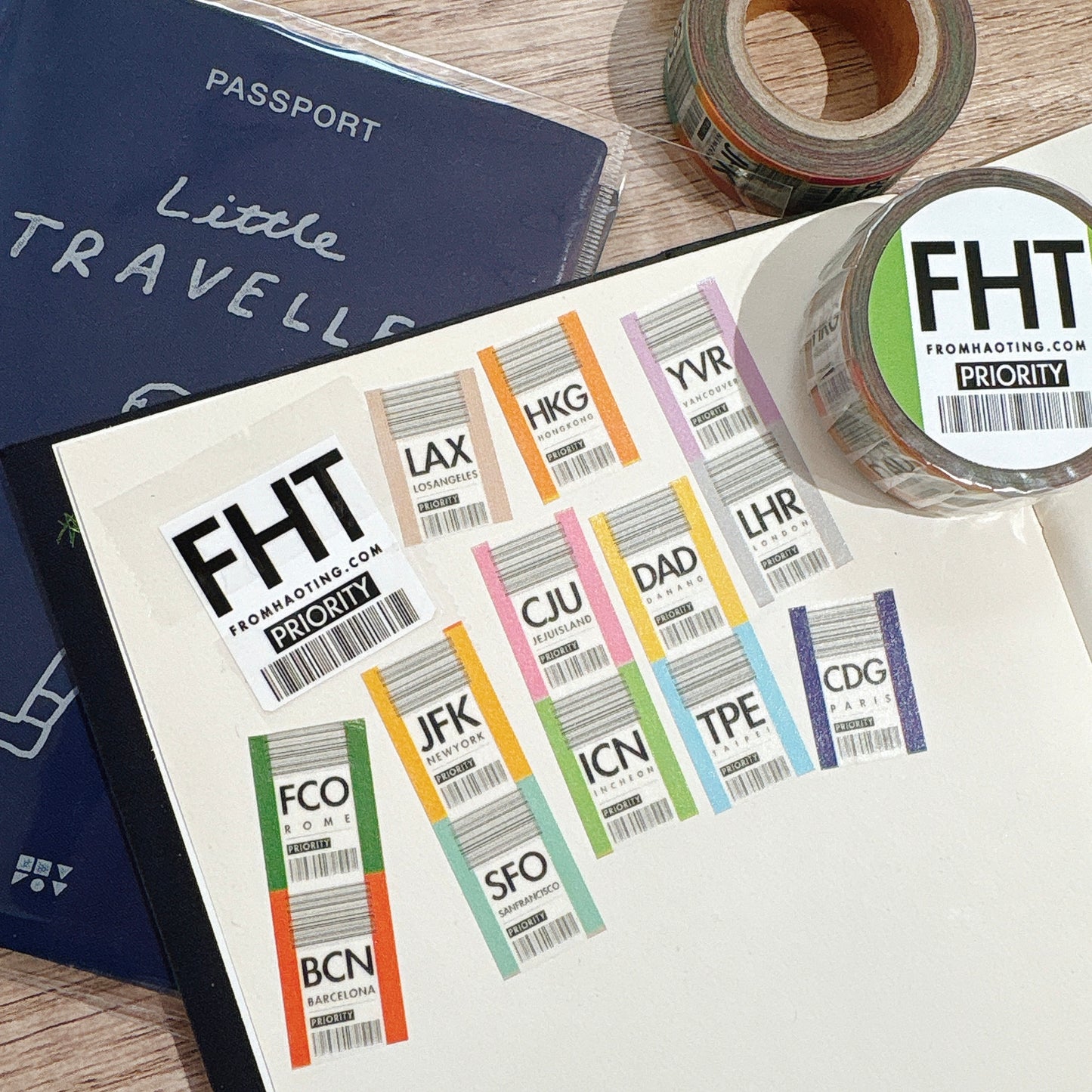 韓國Glen 我的航班Airport Code 紙膠帶* [預購貨品，下單後14天出貨]