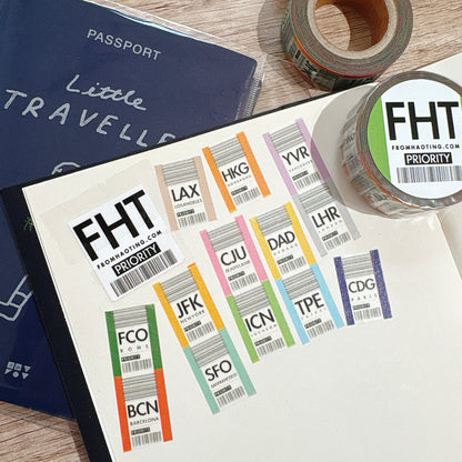 韓國Glen 我的航班Airport Code 紙膠帶* [預購貨品，下單後14天出貨]