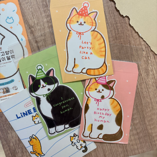 韓國Doehye Drawing 貓咪小隊心意卡 - 生日/恭喜