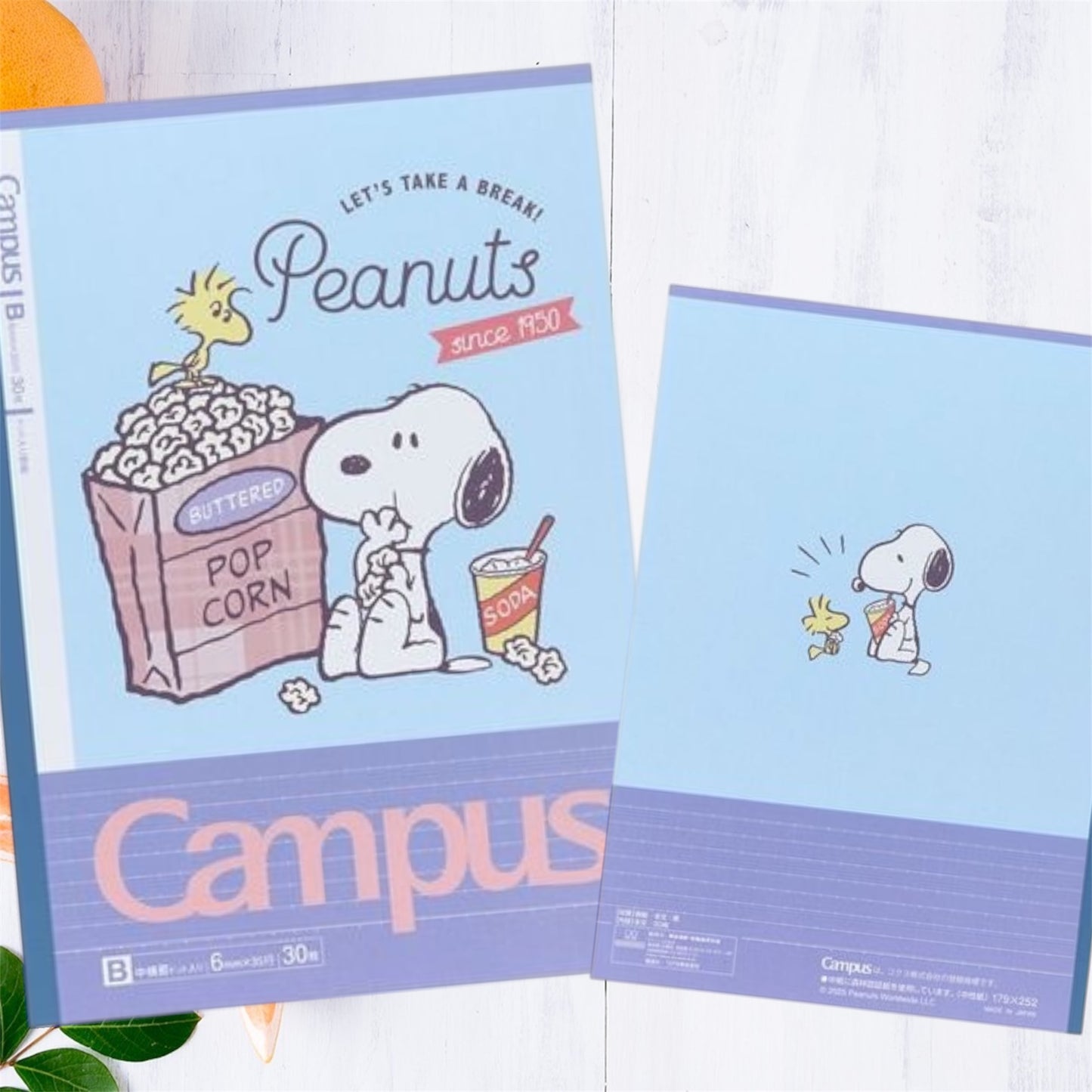 Snoopy x Campus 美食系列橫線筆記本套裝 - 一套5 入* [預購貨品，下單後14天出貨]