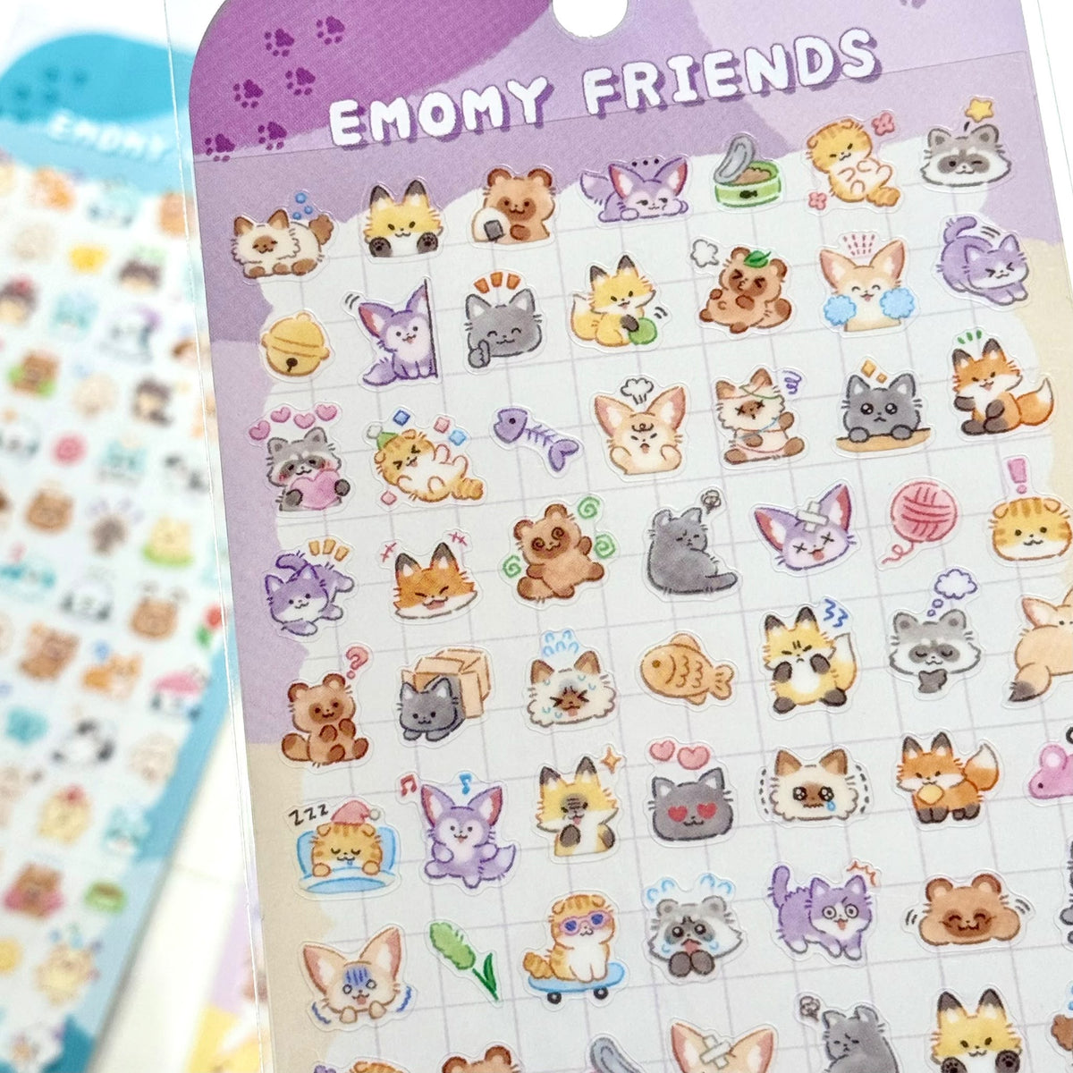 日本Emomy Friends 細細粒動物貼紙
