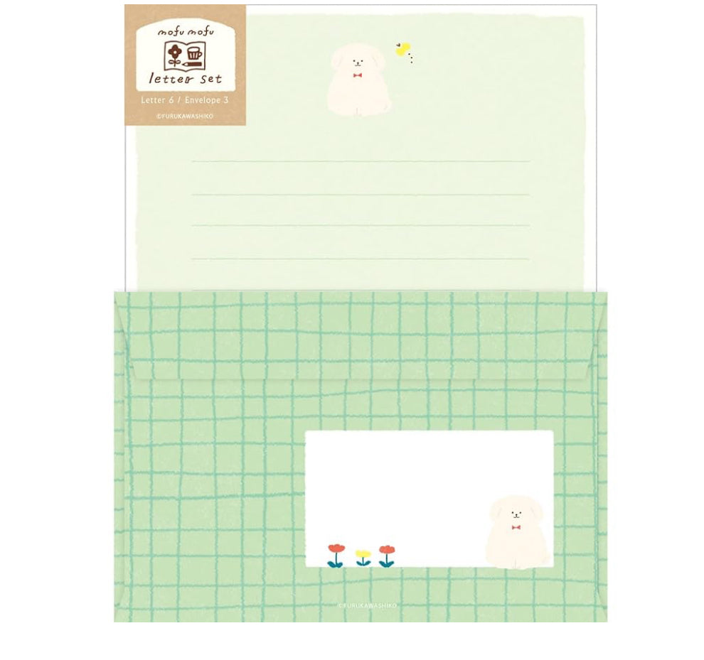 日本古川紙工mofu mofu信紙套裝 - 小狗🐶
