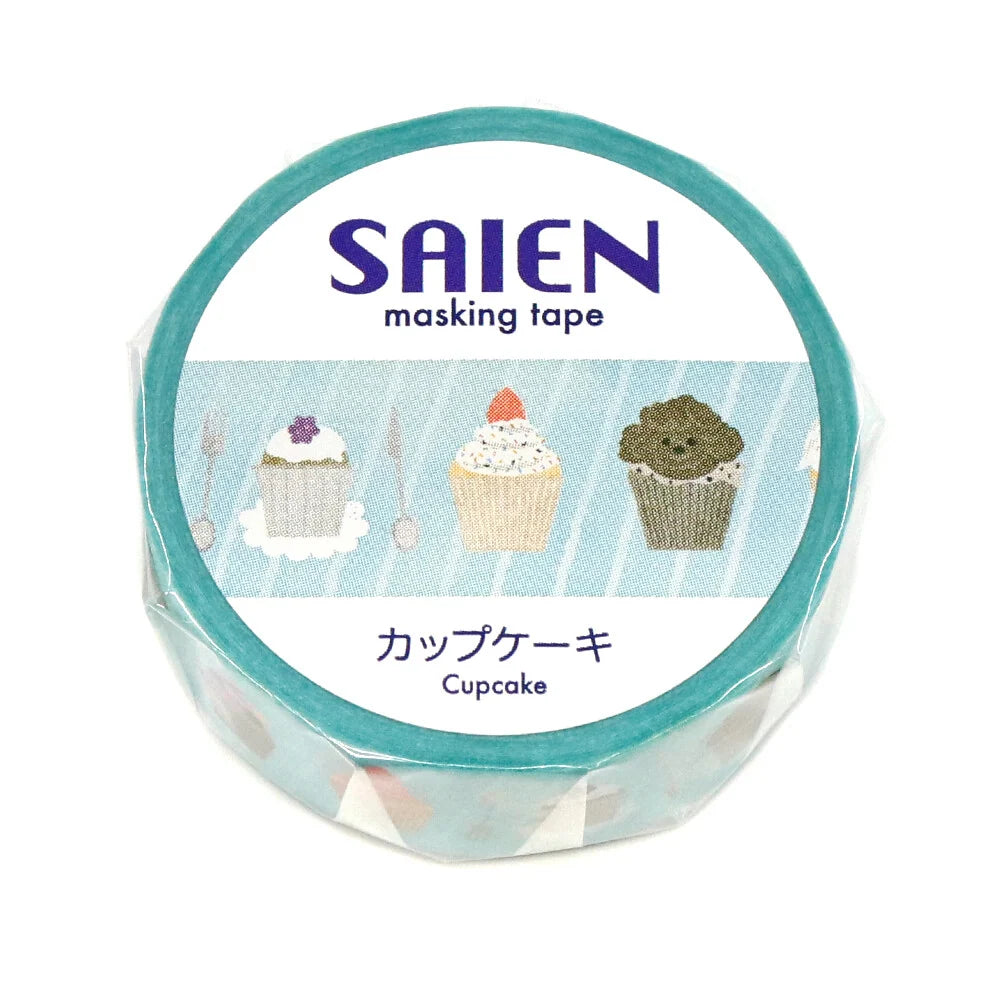 日本 Saien 和紙  15mm 紙膠帶 - 小狗cupcake