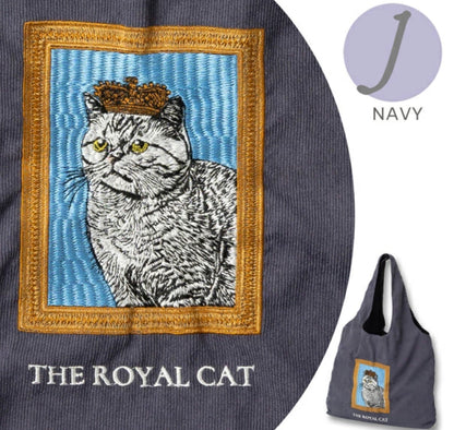 日本Joblie Animal Family 猫刺繍布袋 - 貓女皇，The Royal Cat （預購貨品）