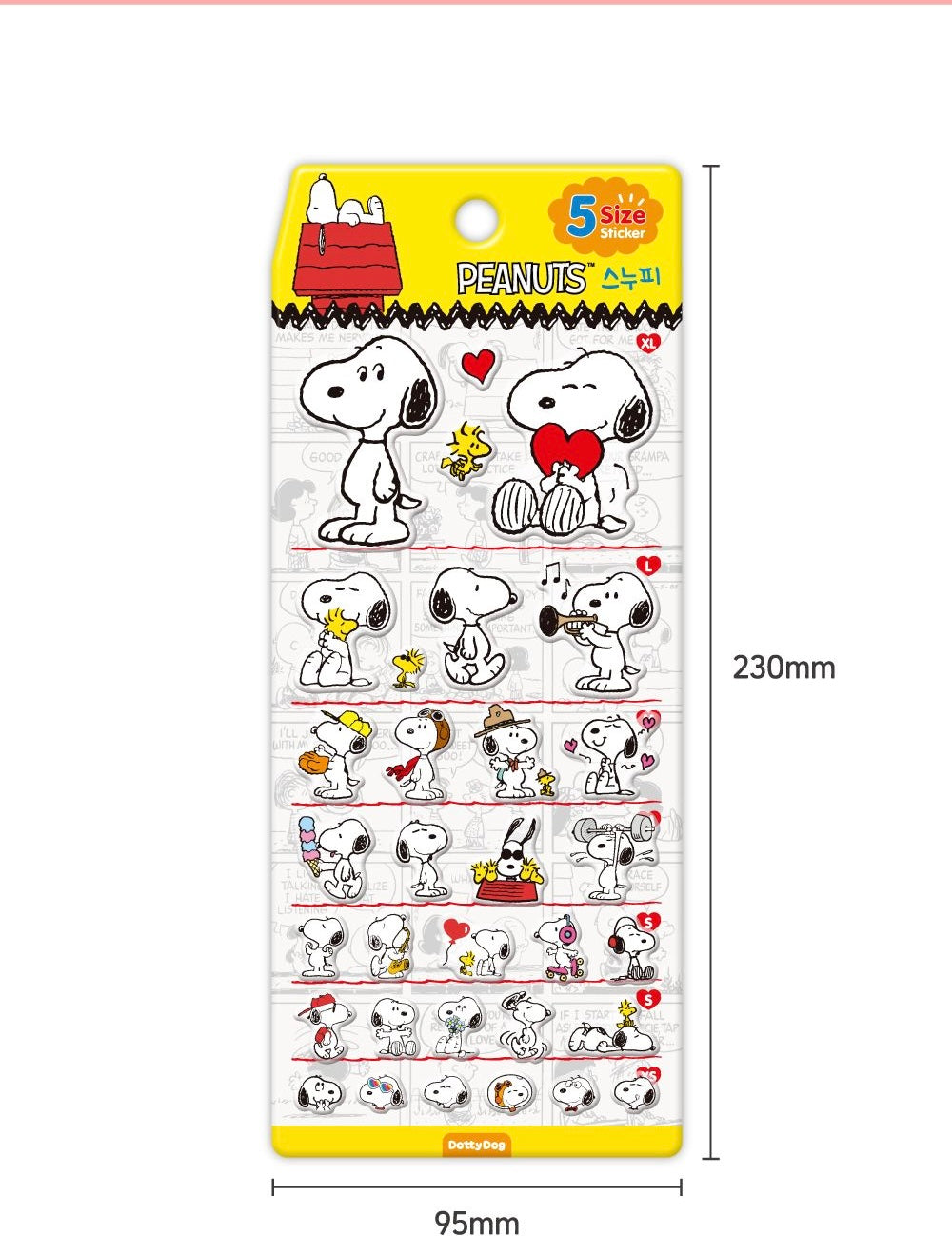 The Snoopy World 長條貼紙 - 2 款選擇 （預購貨品）