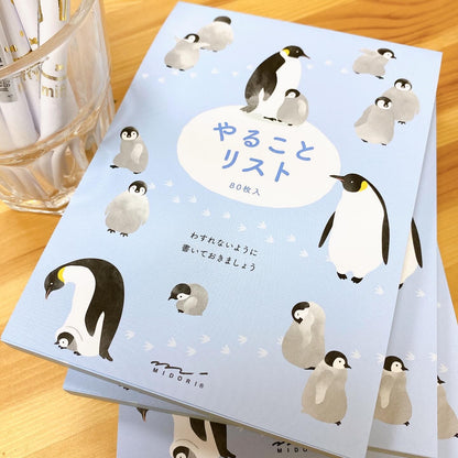 日本Midori To Do List 便條簿 - 企鵝一家