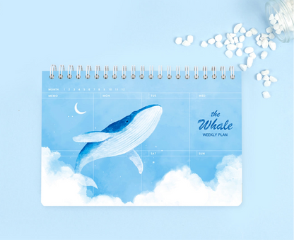 韓國藍色系鯨與深海自填日子淨周計劃Planner （網站獨家預購）