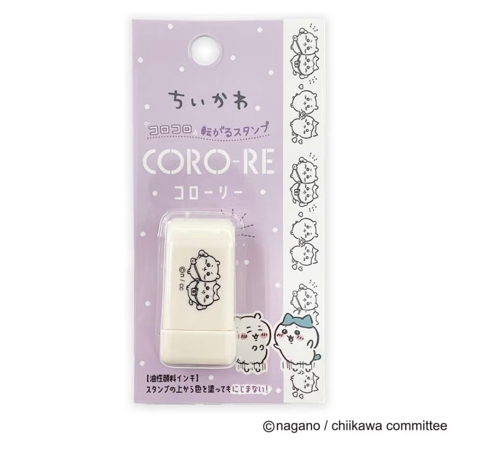 日本Chiikawa x Coro-re 滾輪式轆轆印章 - 團隊系列: 栗子與風獅