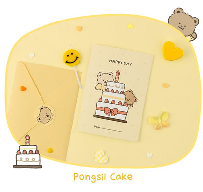 韓國Little Fluffy Bear 心意卡系列 - 生日快樂( Happy Day) 訂購貨品，14天後到貨