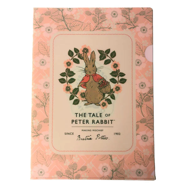 日本Peter Rabbit 彼得兔系列A4 文件夾 - 淺粉花卉