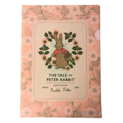 日本Peter Rabbit 彼得兔系列A4 文件夾 - 淺粉花卉