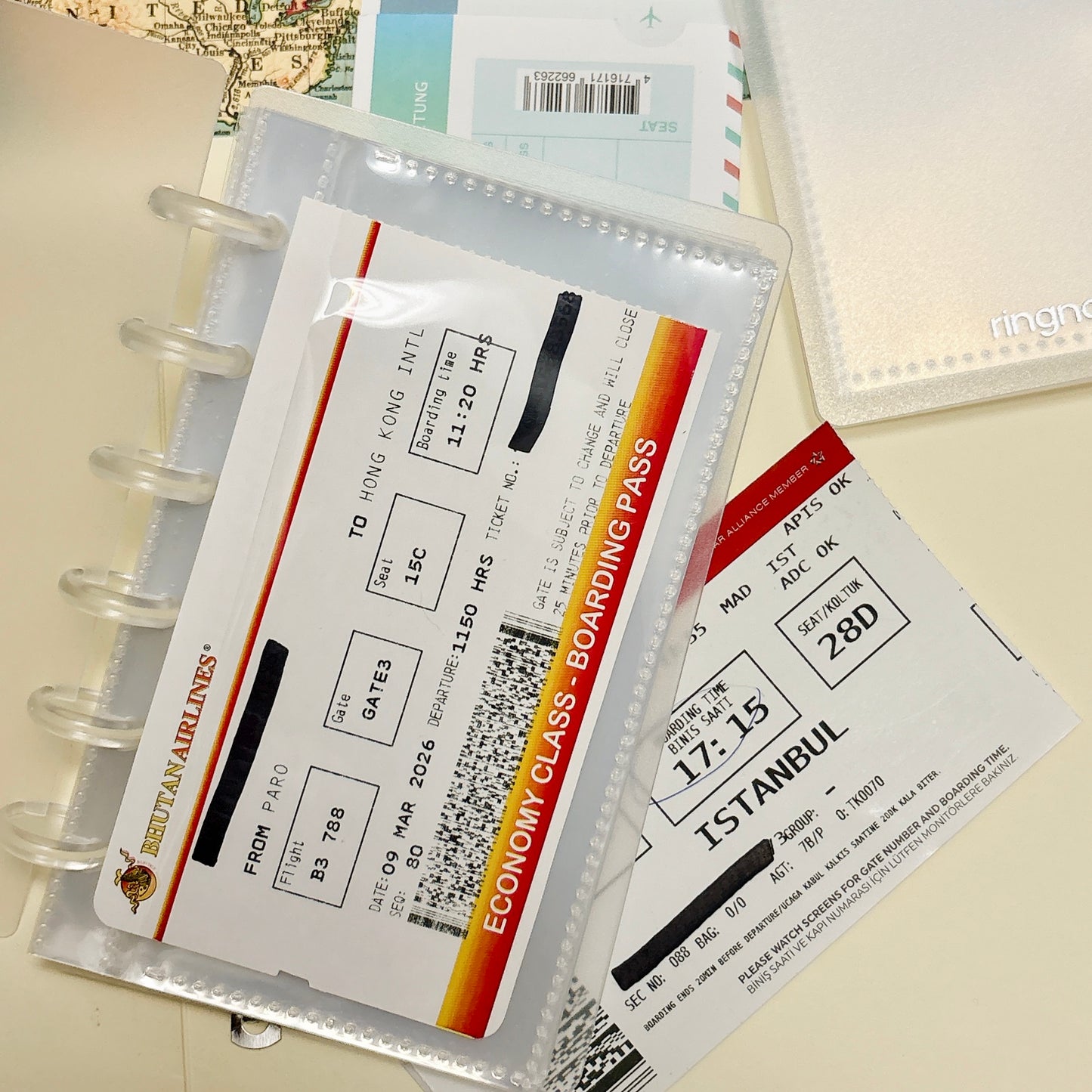 韓國 Ring Album 登機証回憶冊* 可加內頁* (預購貨品，約兩星期到貨）