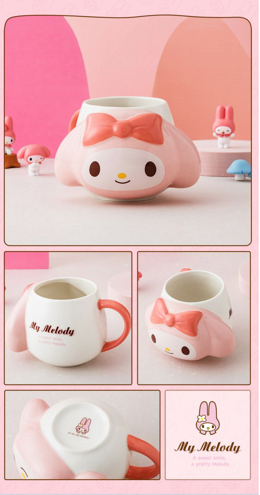 Sanrio Characters 陶瓷耳仔杯 - (預購貨品）