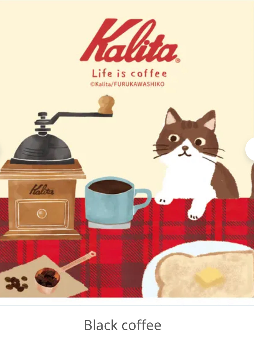 日本Kalita 貓咪的咖啡館系列便條磚100 頁 - Black Coffee