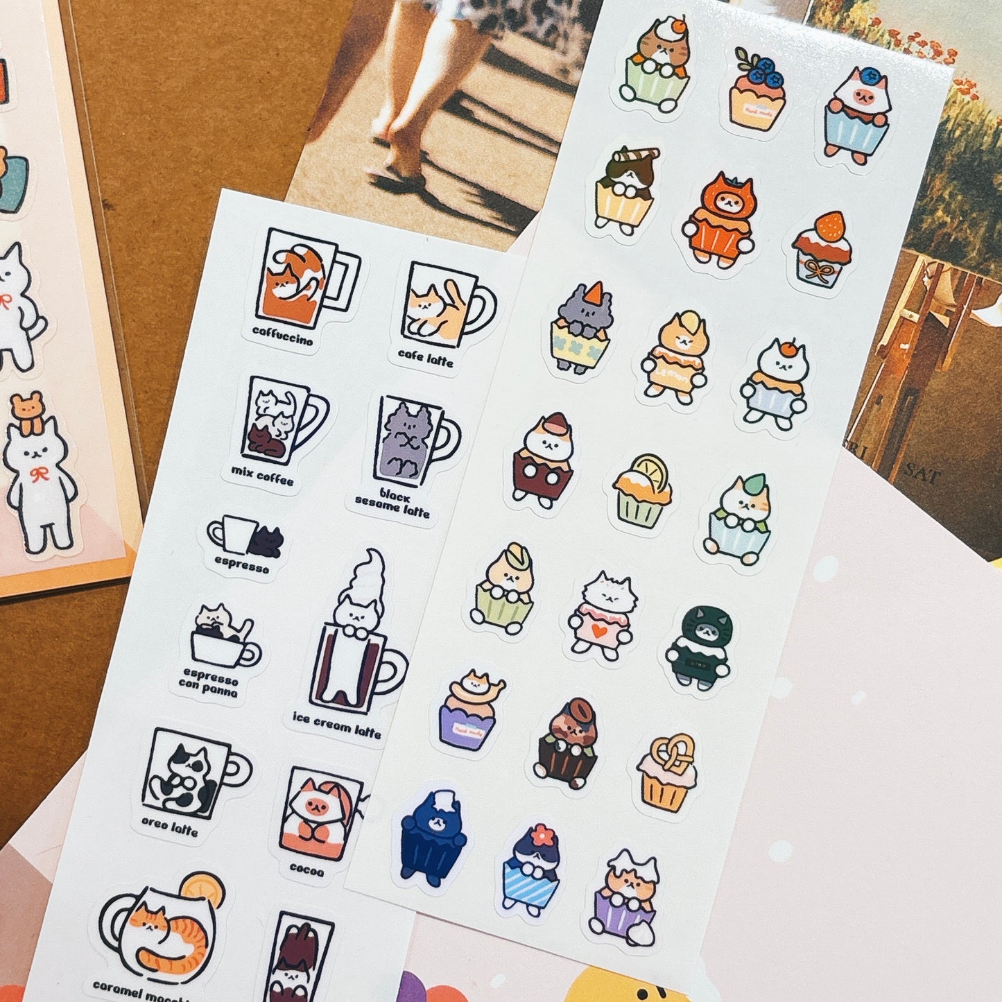 韓國插畫家썸켓츠 貼紙系列 - Cupcake 貓咪