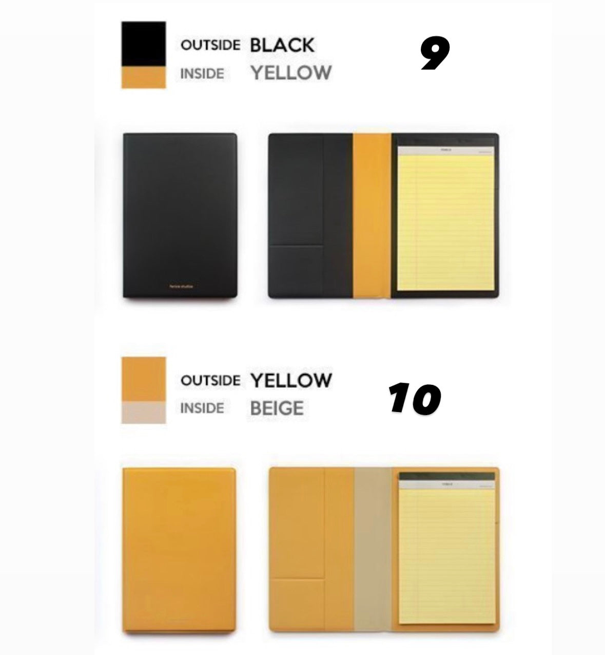 韓國Fenice Studio Multi Pockets A5 Writing Pad Folder 連A5 Writing Pad套裝 * [ 預購貨品 ]