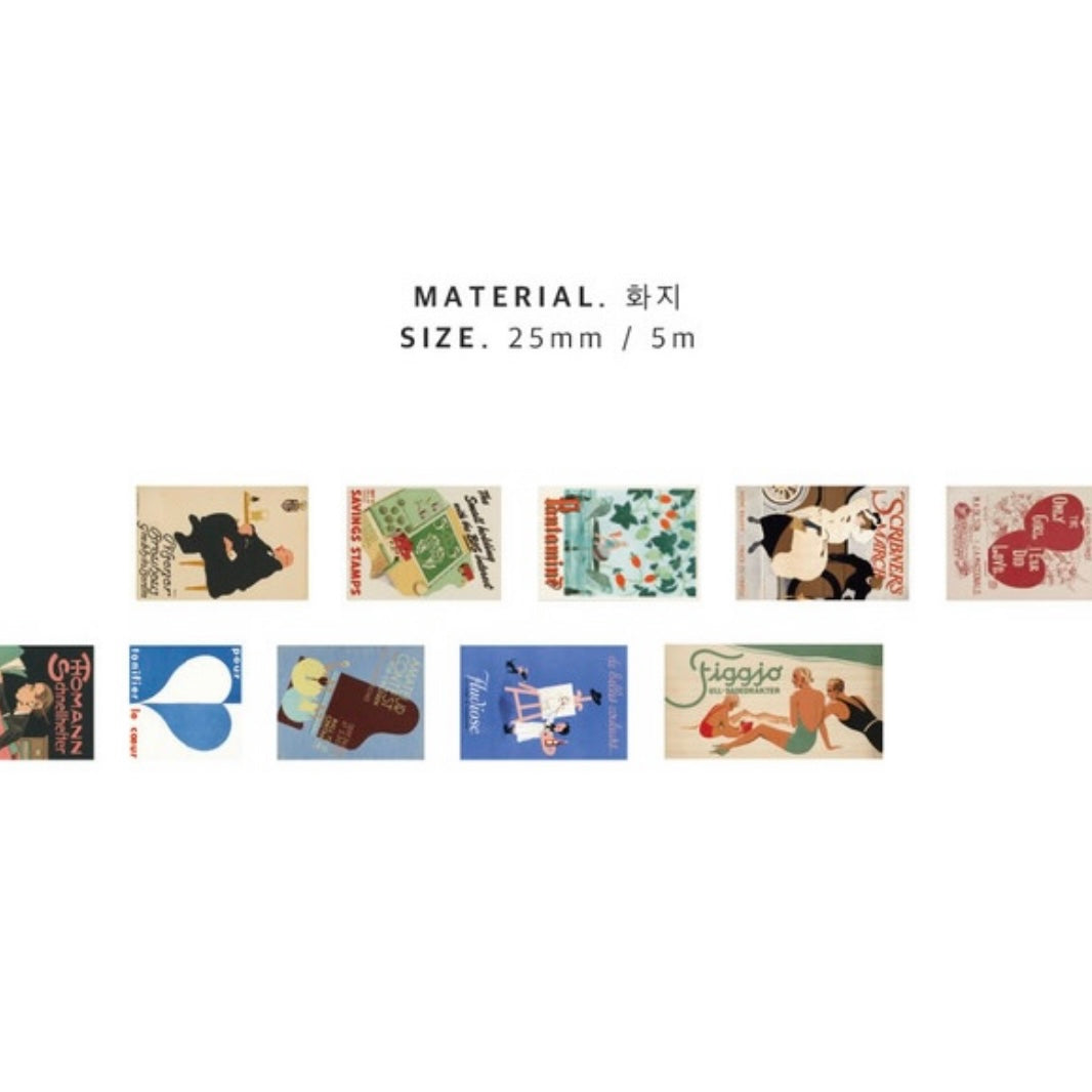 韓國 vintage 復古懷舊郵票紙膠帶 * [預購貨品，下單後14天出貨]