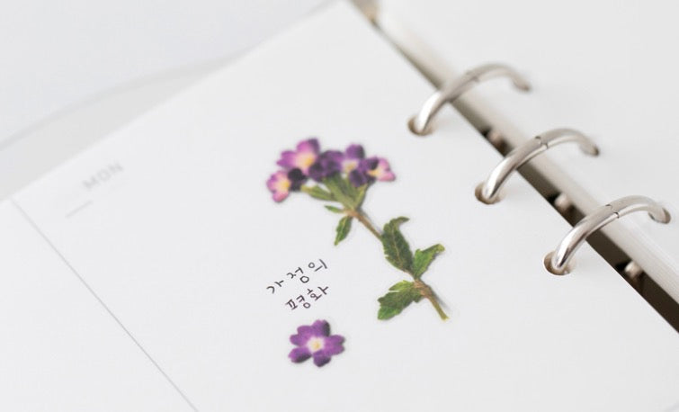 韓國Appree壓花無痕貼紙 - Verbena