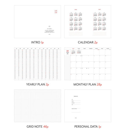 韓國 2026 Iconic Office Planner 🌛淨月計劃Schedule * [預購貨品，下單後14天出貨]