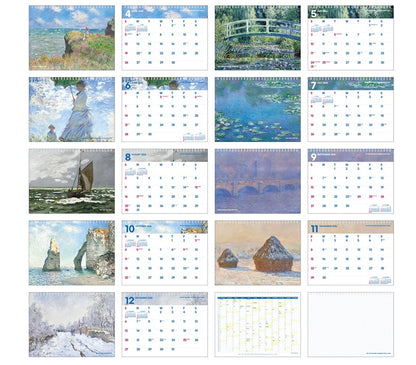 新品9 折優惠‼️ 韓國 2026 Artist Collection 莫奈藝術館桌上月曆 - Monet