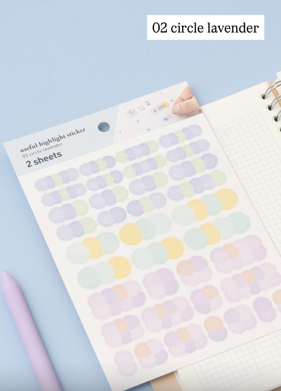 韓國Full design Useful Highlight Stickers - 2 張入 (3 色設計）