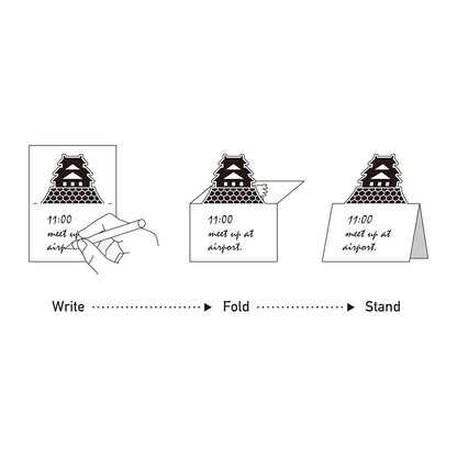 日本Marumo 可站式3D 便條簿 - 富士山 (80張）