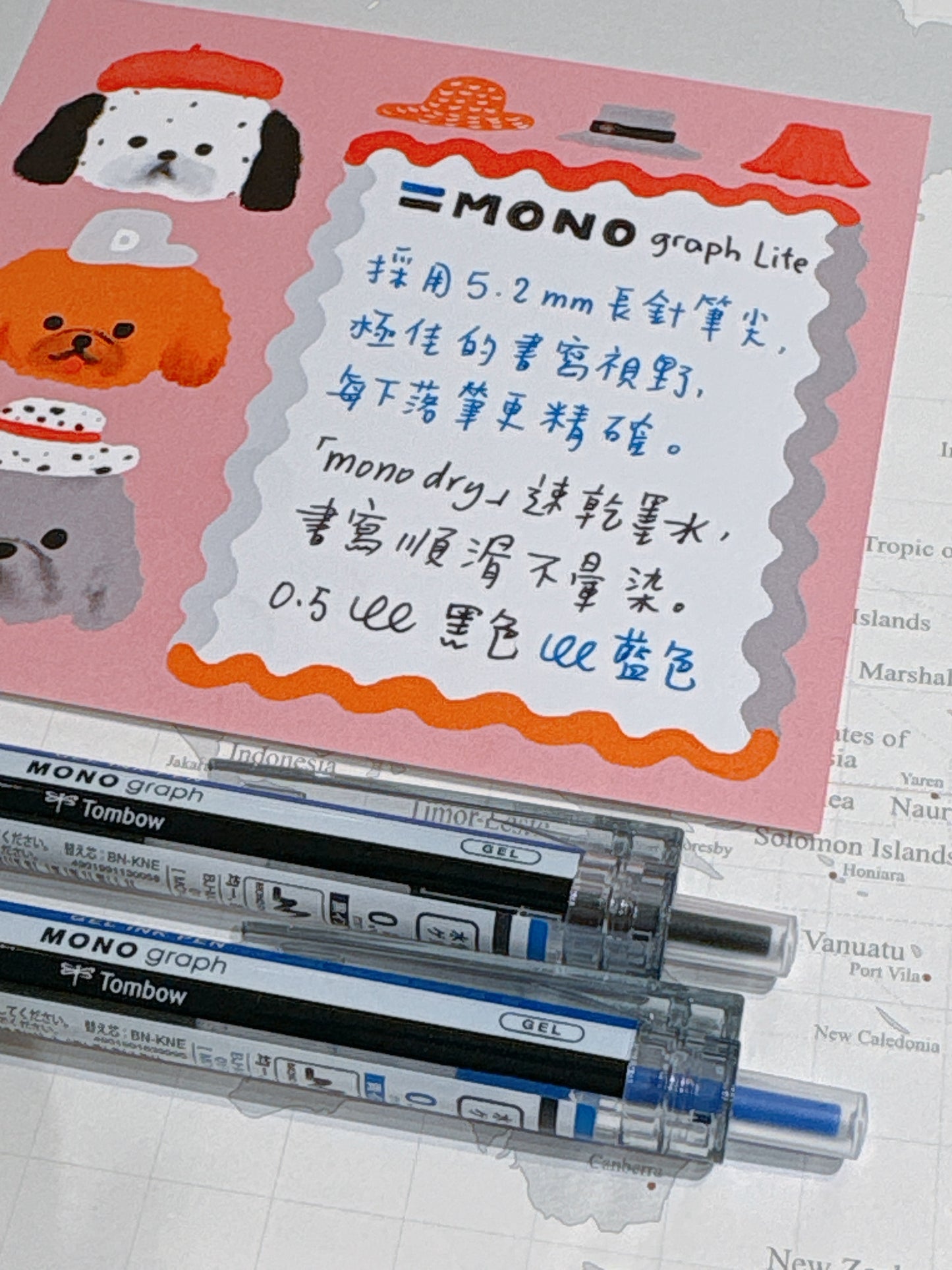 Tombow Mono Graph Lite 0.5 Gel Pen - 藍色/黑色墨