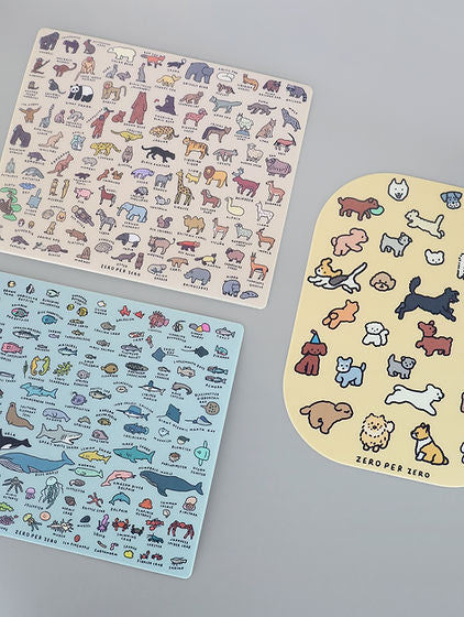 韓國世界圖鑑系列滑鼠墊 - 動物圖鑑 * [預購貨品，下單後14天出貨]