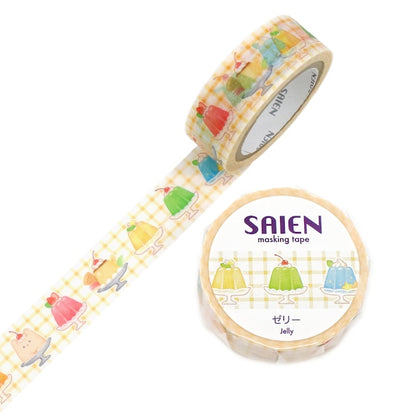 日本 Saien 和紙  15mm 紙膠帶 - 七彩啫喱