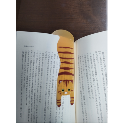 日本 Velos 懸掛黃貓書籤尺- 不會騷擾你閱讀的黃貓 (刻度10cm)