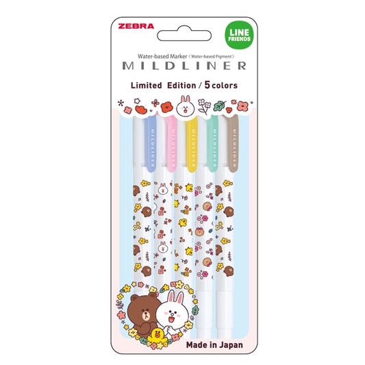 Mildliner X Line Friends 限定版柔色雙頭瑩光筆 (預購貨品）