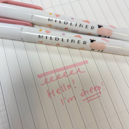 Zebra Mildliner 限定動物系列雙頭螢光筆