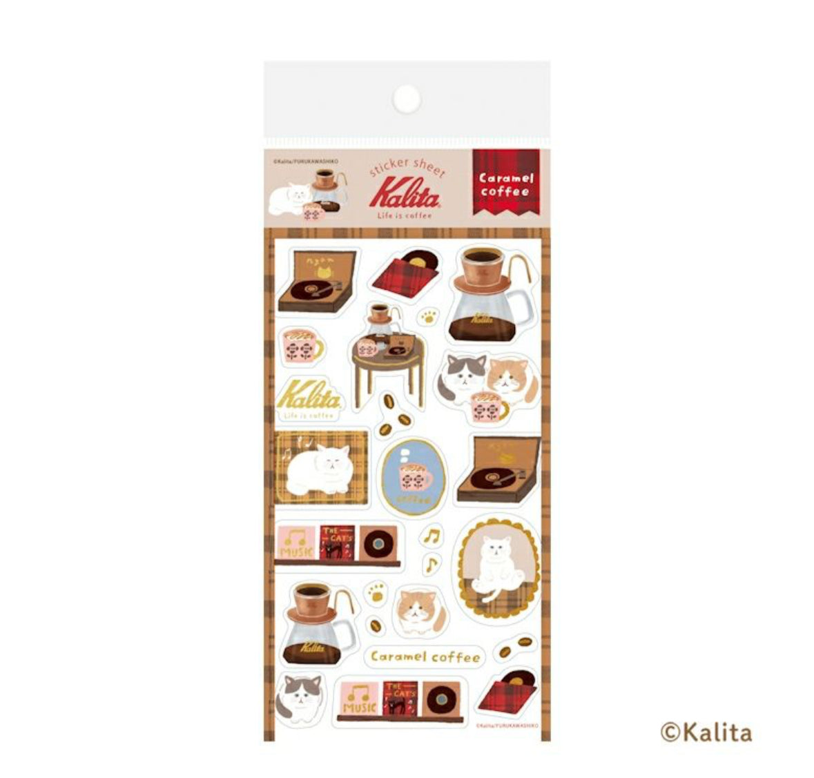 日本Kalita 貓咪咖啡館系列貼紙 - 一共4 款
