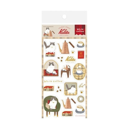 日本Kalita 貓咪咖啡館系列貼紙 - 一共4 款