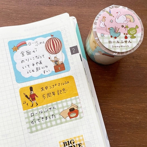日本三星堂Marche Roll Stickers 可書寫貼紙