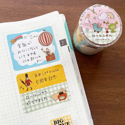 日本三星堂Marche Roll Stickers 可書寫貼紙