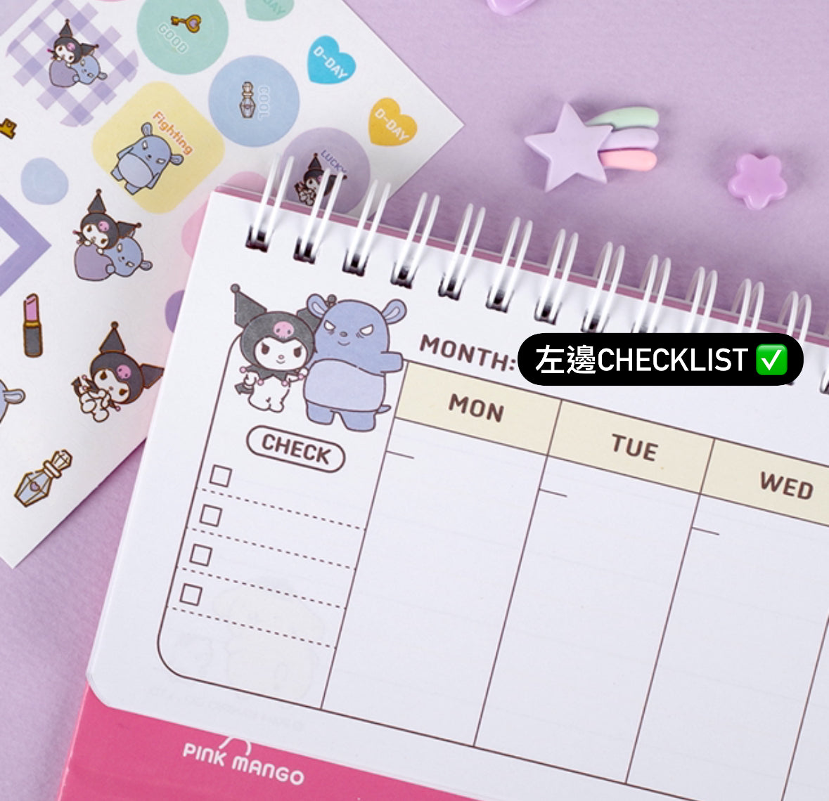 Sanrio Characters Table Weekly Planner (預購商品)